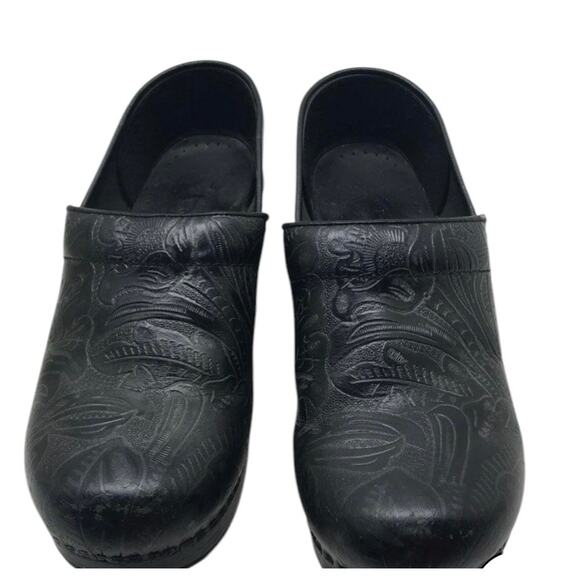 Dansko Professional Tooled Leather Clogs Womens size 39 US 8.5-9 - Picture 2 of 10
